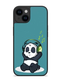 Music Panda Glossy Metal Phone Cover for Apple Iphone 14
