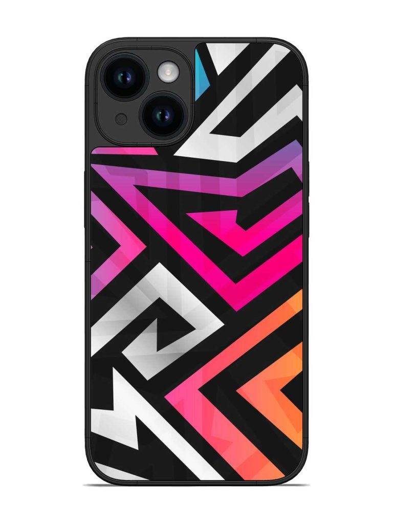 Rainbow Seamless Glossy Metal Phone Cover for Apple Iphone 14