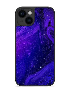 Galaxy Acrylic Abstract Art Glossy Metal Phone Cover for Apple Iphone 14