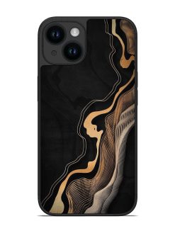 Abstract Art Glossy Metal TPU Phone Cover for Apple Iphone 14