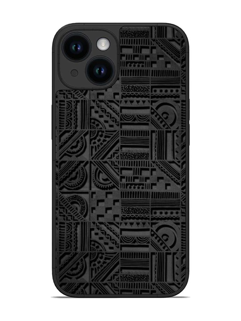 Seamless Pattern Glossy Metal Phone Cover for Apple Iphone 14