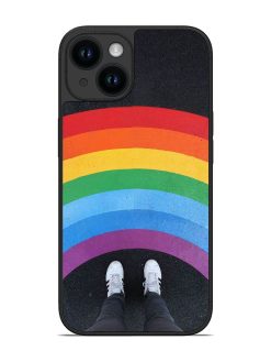 Legs Rainbow Glossy Metal TPU Phone Cover for Apple Iphone 14