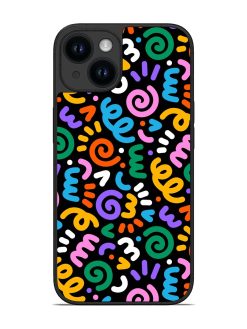 Colorful Seamless Vector Glossy Metal Phone Cover for Apple Iphone 14