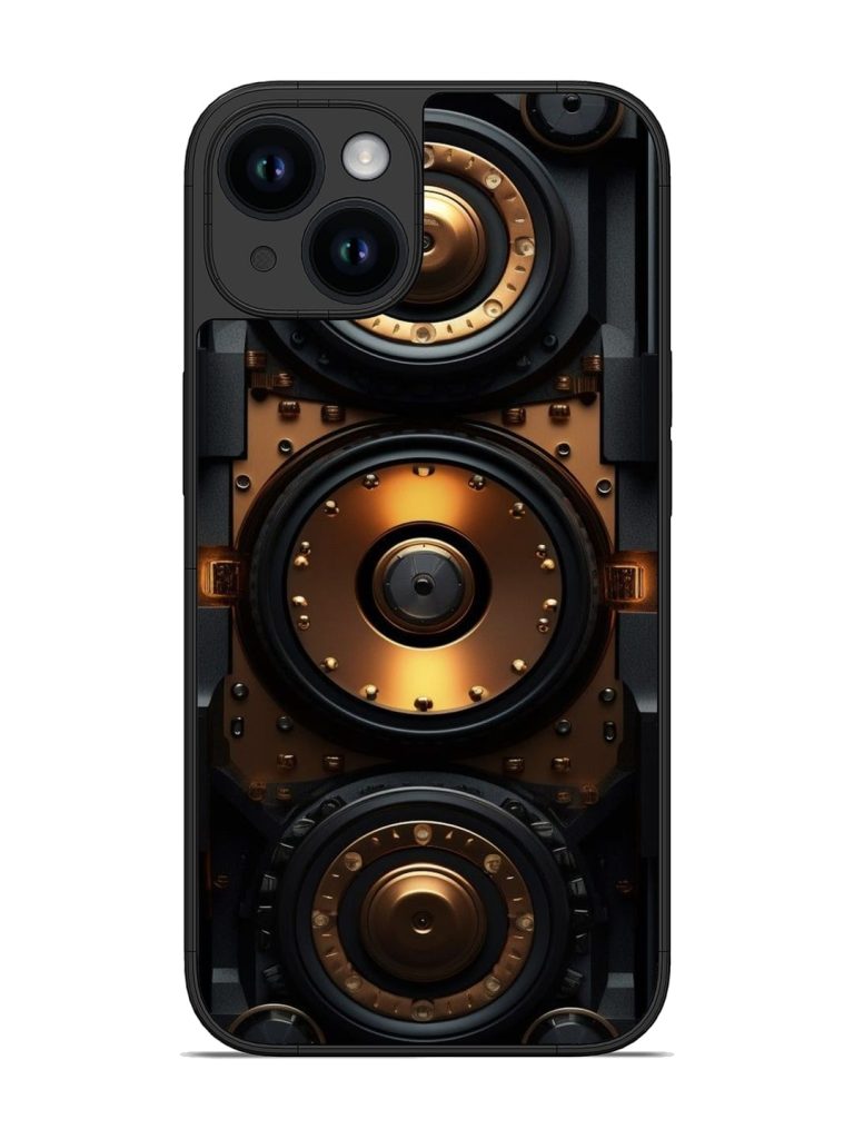 Sound Box Glossy Metal Phone Cover for Apple Iphone 14