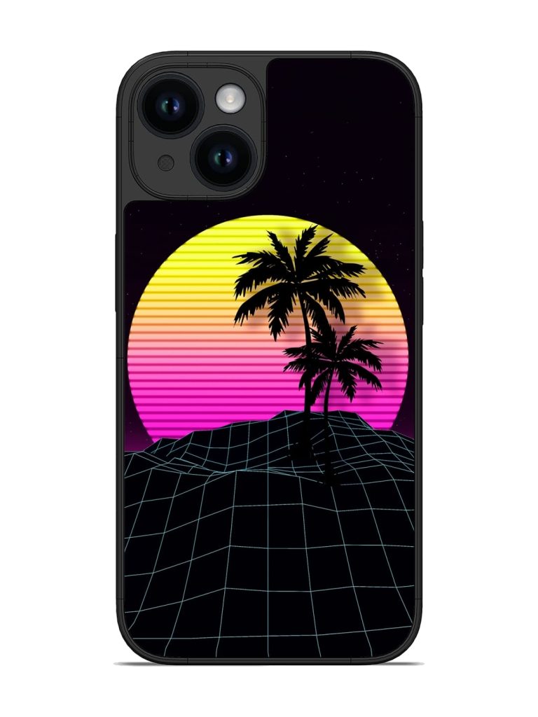Coconut Vector Glossy Metal Phone Cover for Apple Iphone 14