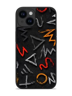 Grungy Graffiti Glossy Metal Phone Cover for Apple Iphone 14