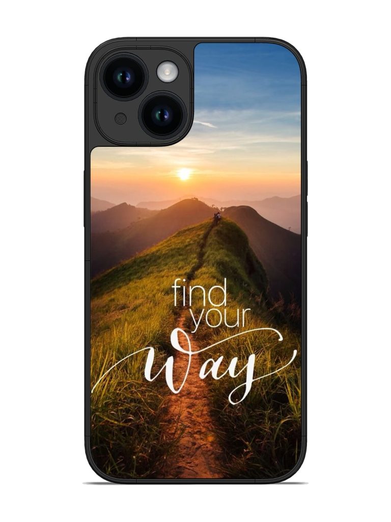 Find Your Way Glossy Metal Phone Cover for Apple Iphone 14