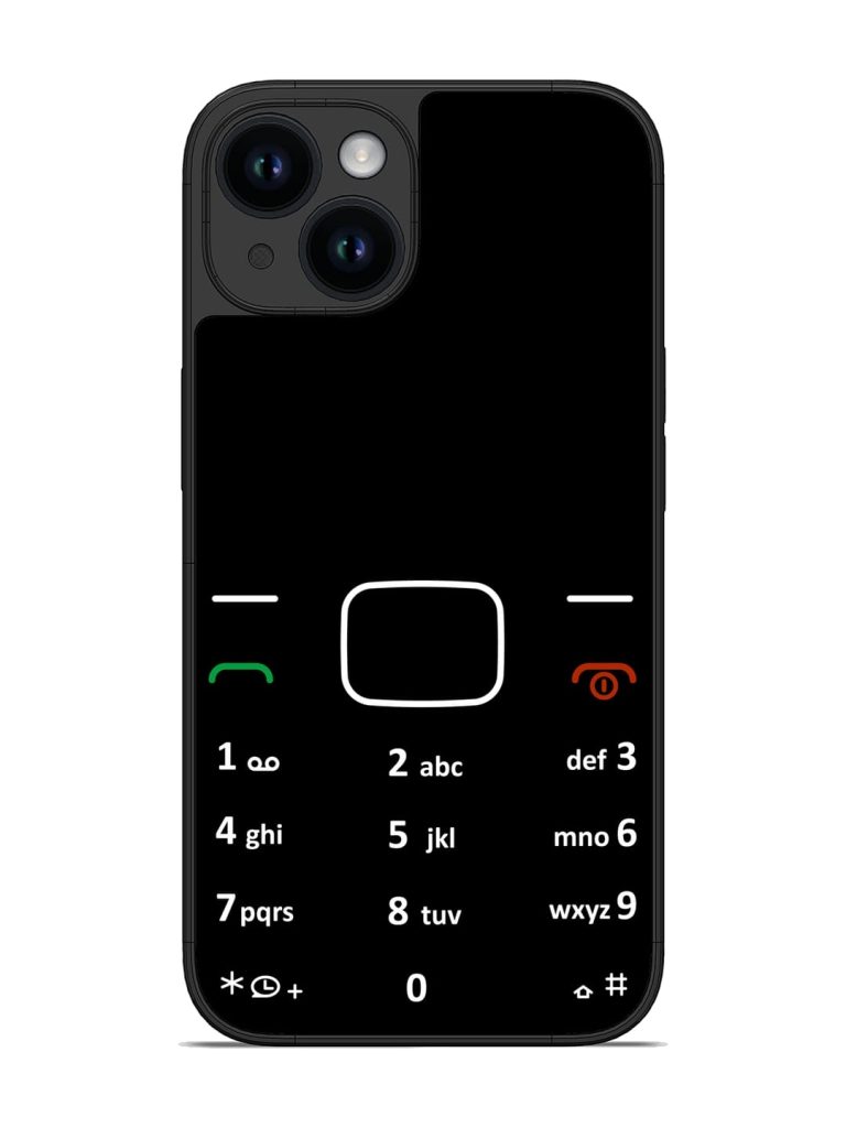 Retro Cellphone Bottons Glossy Metal Phone Cover for Apple Iphone 14