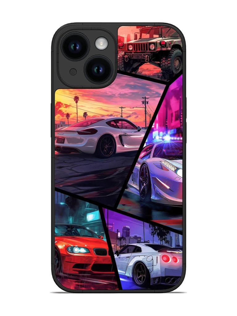 Ride In Pixels Glossy Metal Phone Cover for Apple Iphone 14