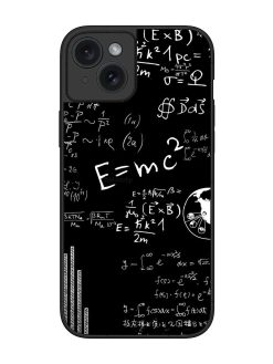 E=Mc2 Mass?Energy Equivalence Glossy Metal Phone Cover for Apple Iphone 15 Plus
