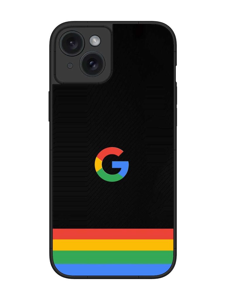 Google Logo Art Glossy Metal Phone Cover for Apple Iphone 15 Plus