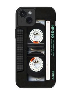 Sony Hf-S90 Cassette Glossy Metal Phone Cover for Apple Iphone 15 Plus
