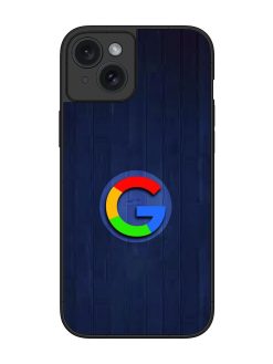 Google Logo Printed Glossy Metal TPU Phone Cover for Apple Iphone 15 Plus