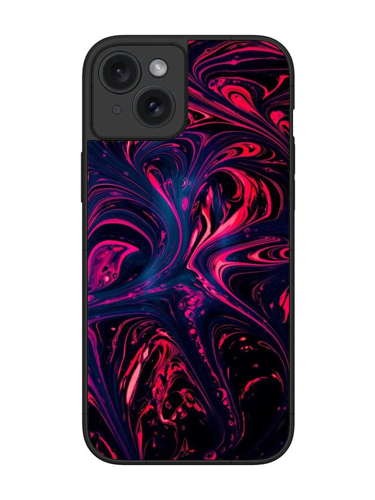 Abstract Background Glossy Metal Phone Cover for Apple Iphone 15 Plus