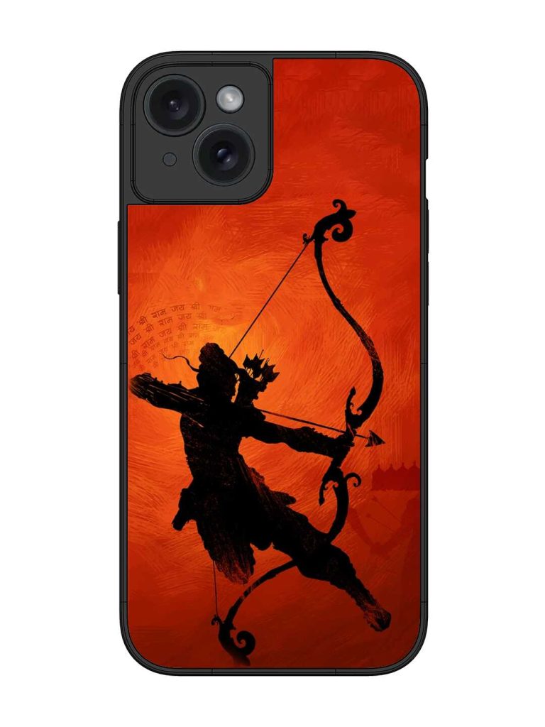 Illustration Lord Rama Glossy Metal Phone Cover for Apple Iphone 15 Plus