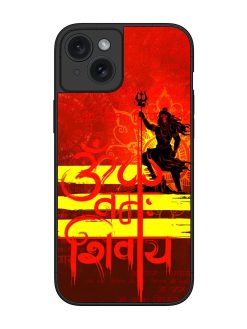 Illustration Lord Shiva Glossy Metal TPU Phone Cover for Apple Iphone 15 Plus