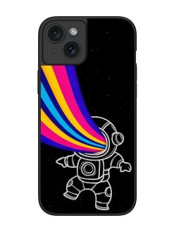 Astronaut Glossy Metal TPU Phone Cover for Apple Iphone 15 Plus