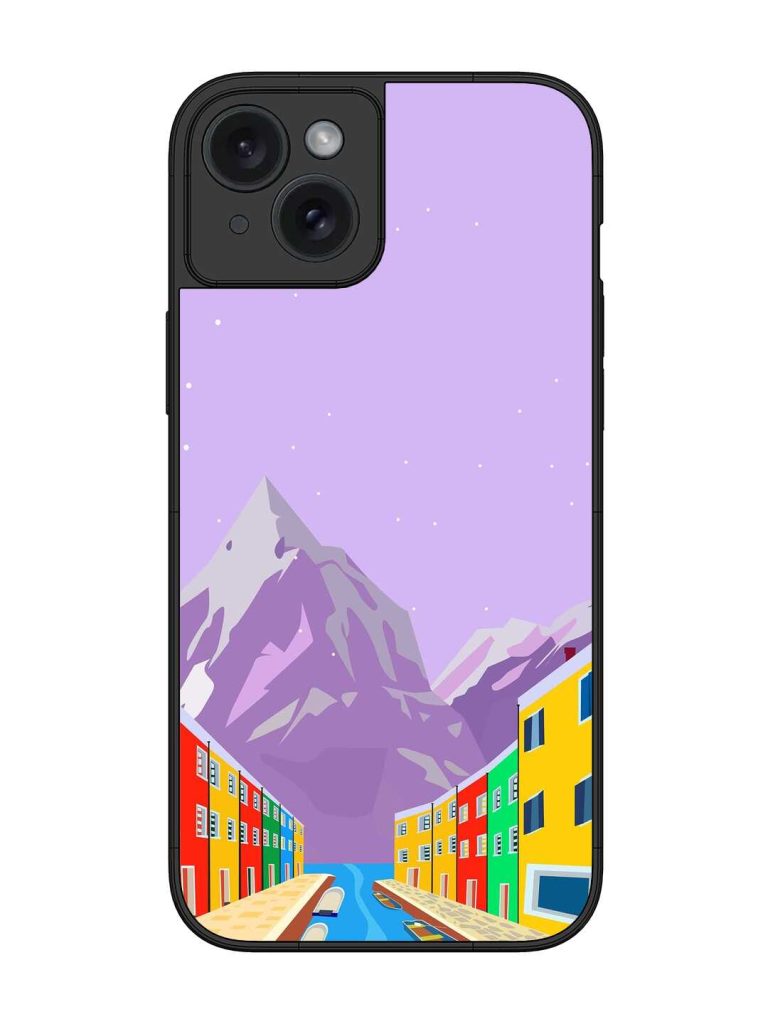Venice City Illustration Glossy Metal Phone Cover for Apple Iphone 15 Plus