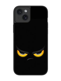 Scary Yellow Eye Glossy Metal TPU Phone Cover for Apple Iphone 15 Plus