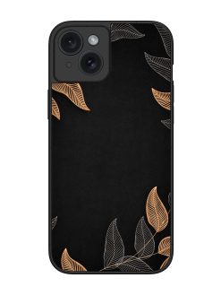 Foliage Art Glossy Metal Phone Cover for Apple Iphone 15 Plus