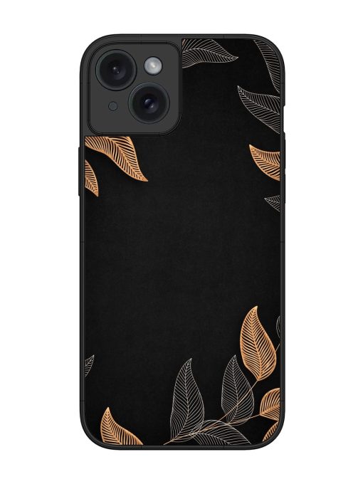 Foliage Art Glossy Metal Phone Cover for Apple Iphone 15 Plus Edge Zapvi