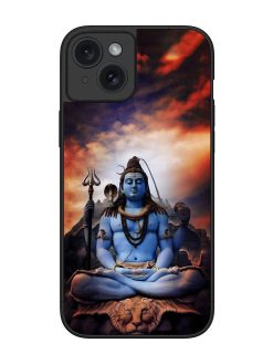 Jai Jai Shiv Glossy Metal Phone Cover for Apple Iphone 15 Plus