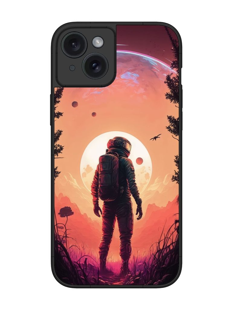 Red Sky At Morning Glossy Metal Phone Cover for Apple Iphone 15 Plus