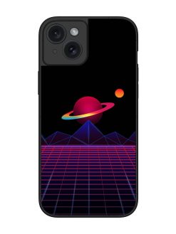 Wave Aesthetic Glossy Metal Phone Cover for Apple Iphone 15 Plus