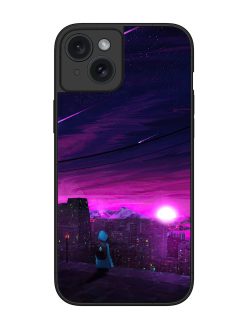 Empty Attempt Glossy Metal Phone Cover for Apple Iphone 15 Plus