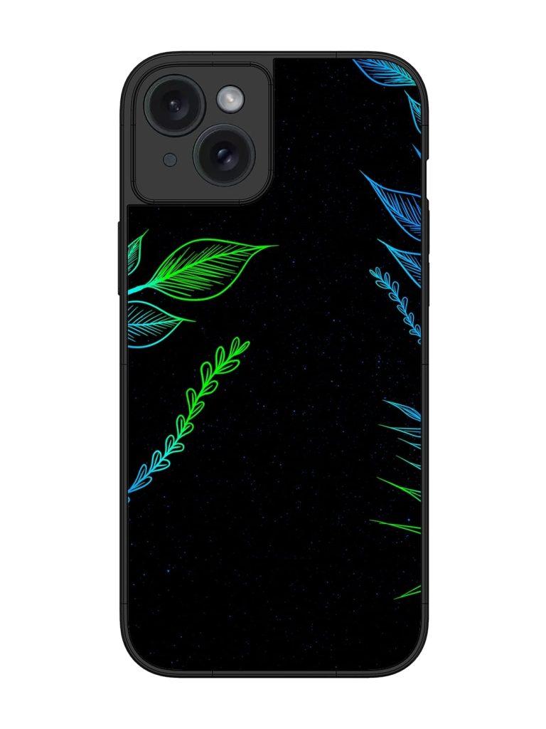 Aesthetic Neon Glossy Metal Phone Cover for Apple Iphone 15 Plus
