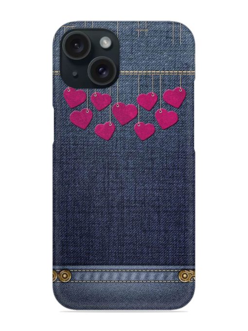 Jeans Love Heart Snap Case Edge Zapvi