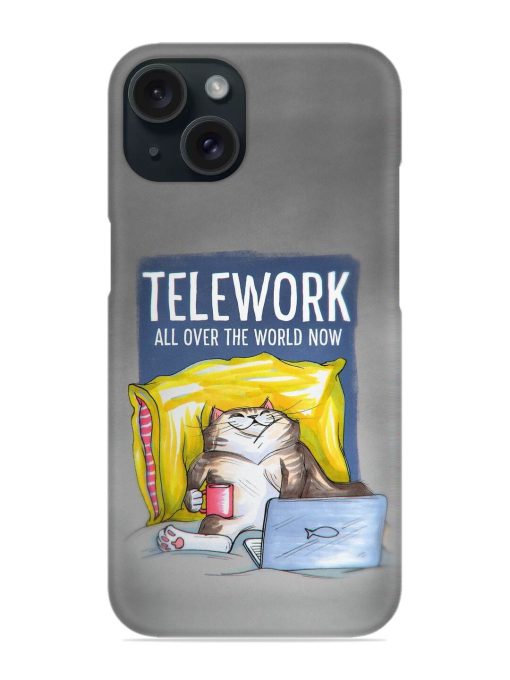 Telework All Over The World Now Catty Snap Case Edge Zapvi