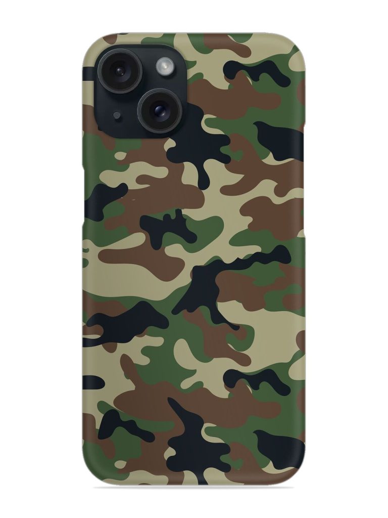Army Military Camouflage Dark Green Snap Case
