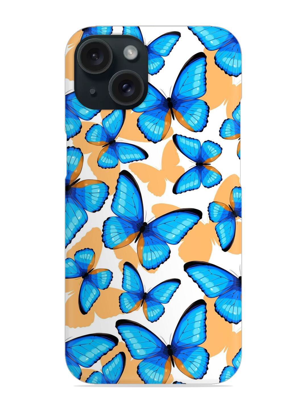 Blue Tropical Butterflies Snap Case 1 Blue Tropical Butterflies Snap Case
