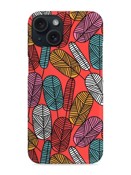 Linear Doodle Leaf Snap Case Edge Zapvi