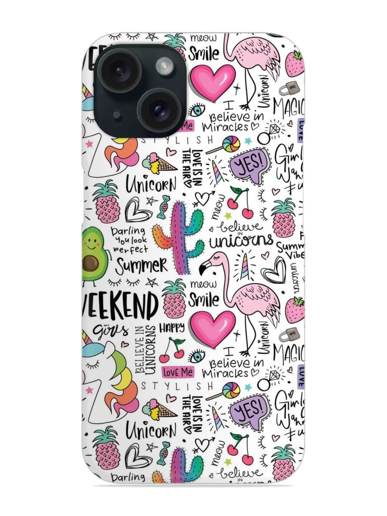Unicorn Flamingo Pineapple Snap Case
