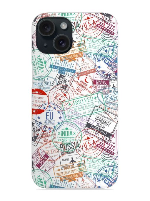 Passport Stamp Seamless Snap Case Edge Zapvi