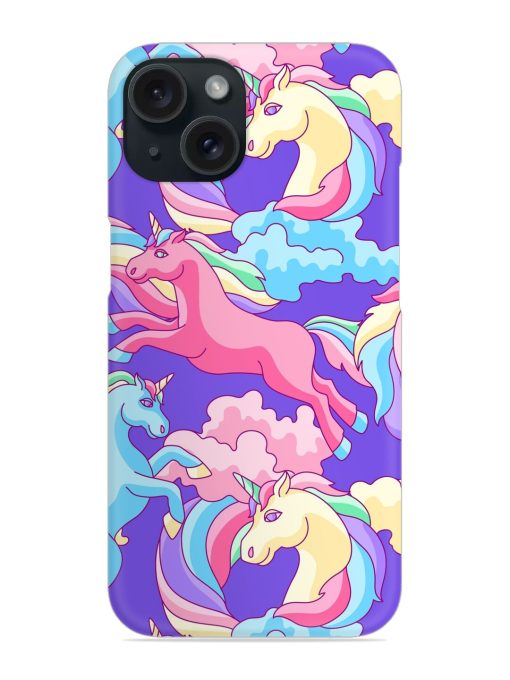 Seamless Pattern Unicorns Snap Case Edge Zapvi